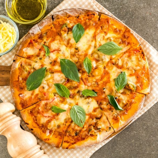 Seafood Combo Pizza.